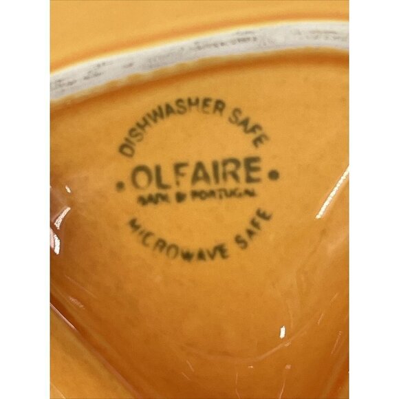 Olfaire of Portugal Pumpkin 11 inch Round 5-Section Divided Serving Platter Tray - Picture 6 of 7